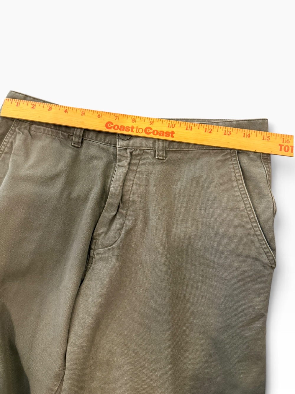 Patagonia Men’s Organic Cotton Pants Size 30 Olive Green Tan Brown Chino Outdoor - Picture 6 of 8